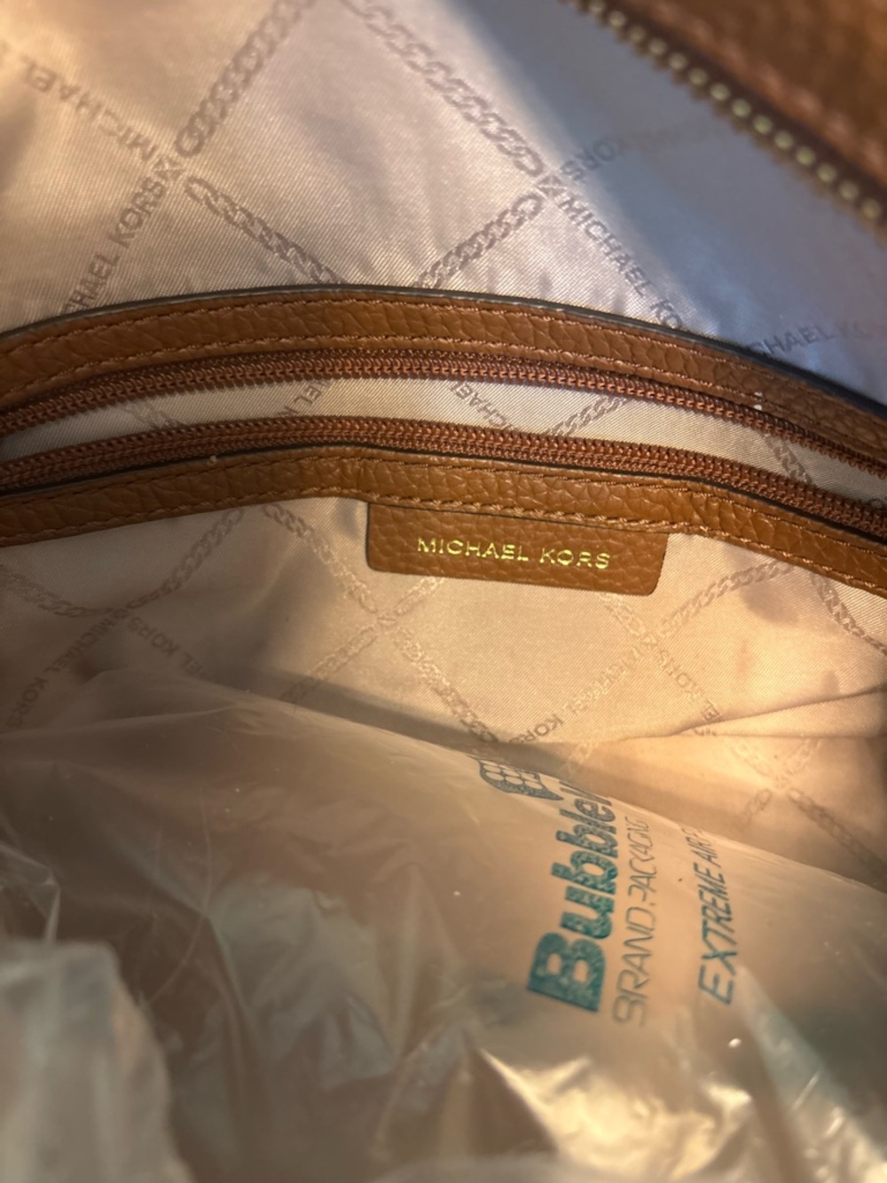 Michael Kors Brown Leather Top-Handle Bag - Picture 4 of 4